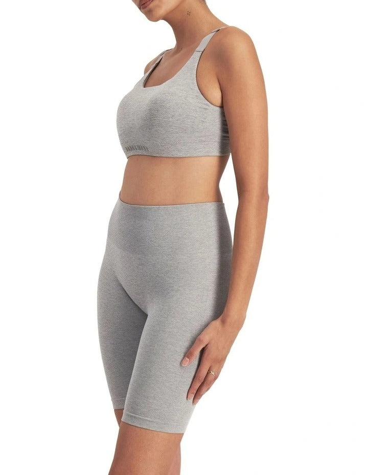 Move Seamless Bralette in light marle with adjustable straps, removable cups, and moisture-wicking fabric for smooth everyday comfort