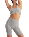 Move Seamless Bralette in light marle with adjustable straps, removable cups, and moisture-wicking fabric for smooth everyday comfort