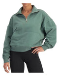 Bonds Move Half Zip Pullover with zip opening, stand collar and kangaroo pockets