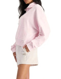 Bonds Move Half Zip Pullover in Pink Sapphire cozy women’s activewear sweatshirt