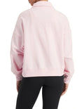 Bonds Move Half Zip Pullover in Pink Sapphire cozy women’s activewear sweatshirt