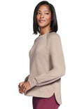 Skechers Skechluxe Elevate Crewneck Jumper in Light Taupe front view