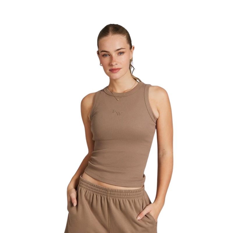 Rockwear Rib Tank in Caramel for Women