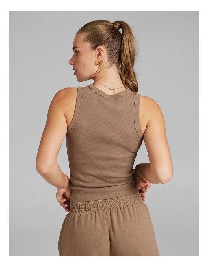 Rockwear Rib Tank in Caramel for Women