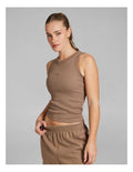 Rockwear Rib Tank in Caramel for Women