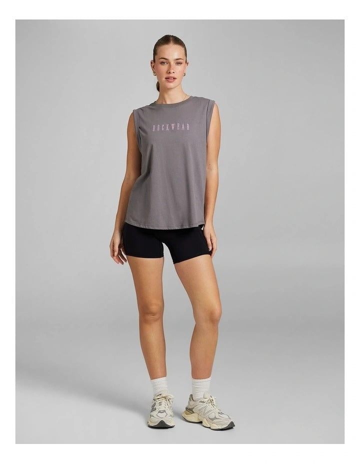 Rockwear Cotton Tank in Grey - Women's Full-Length Tank Top