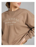Rockwear Cosy Fleece Crew Sweater in Caramel for Women