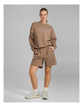 Rockwear Cosy Fleece Crew Sweater in Caramel for Women