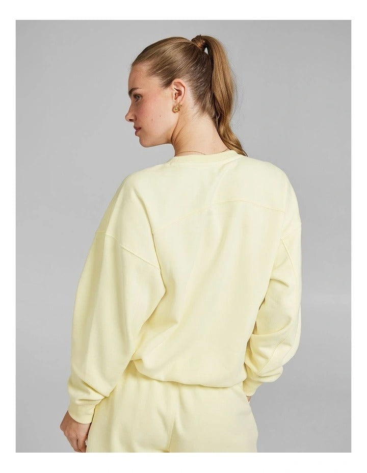 Rockwear Cosy Fleece Crew Sweater in Sunflower - Women’s Soft Fleece Sweater