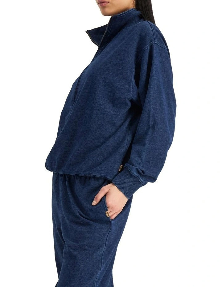 Bonds Denim Wash Wide Leg Trackie in Sea Blue Denim relaxed women’s lounge pants