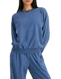 Bonds Denim Wash Pullover in Sky Blue Denim casual women’s sweatshirt