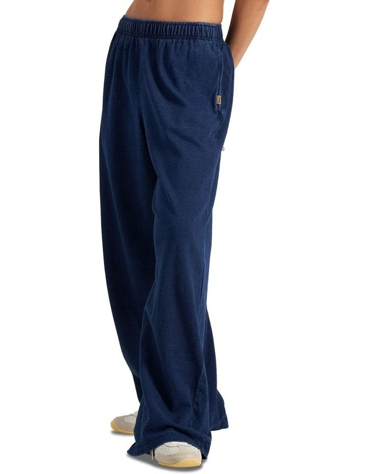 Bonds Denim Wash Wide Leg Trackie in Sea Blue Denim relaxed women’s lounge pants