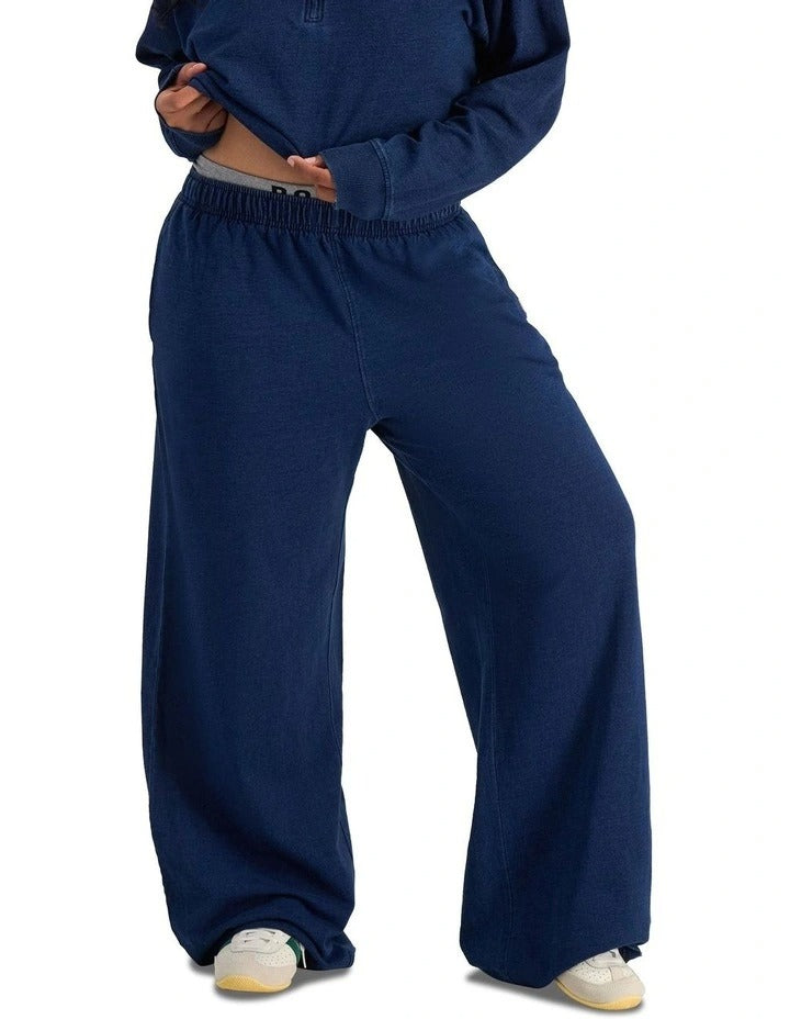 Bonds Denim Wash Wide Leg Trackie in Sea Blue Denim relaxed women’s lounge pants