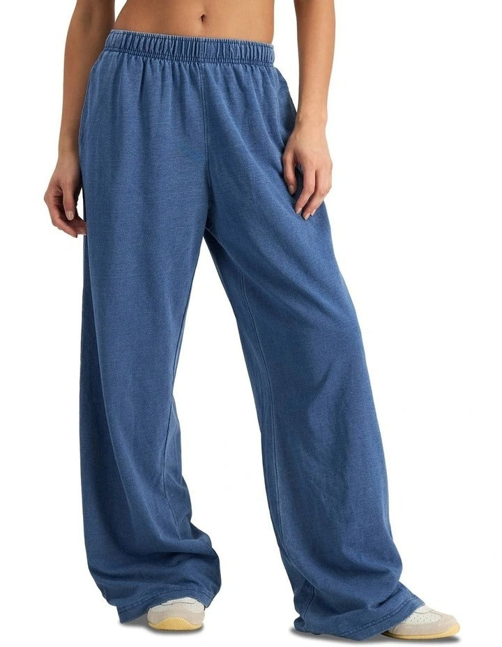 Bonds Denim Wash Wide Leg Trackie in Sky Blue Denim relaxed casual women’s pants