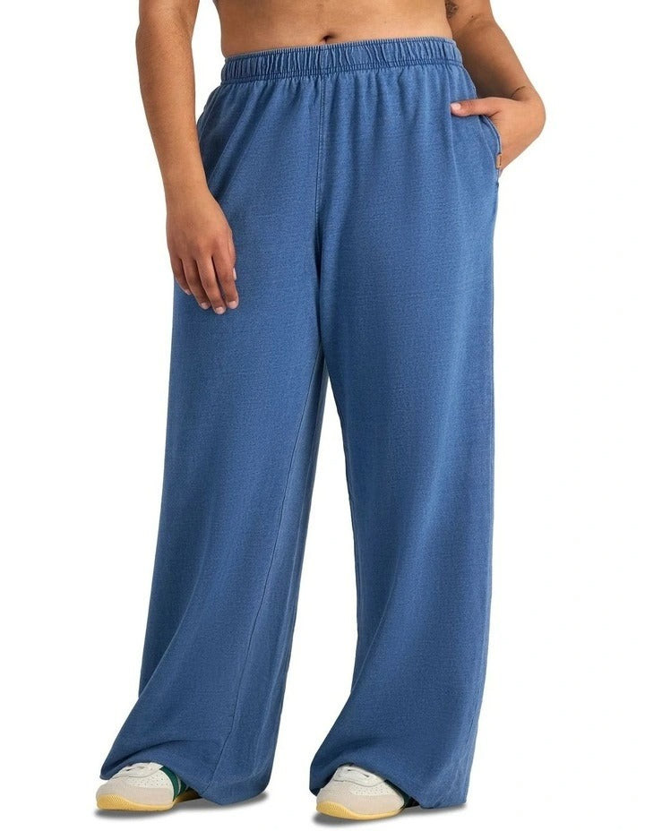 Bonds Denim Wash Wide Leg Trackie in Sky Blue Denim relaxed casual women’s pants