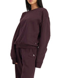 Bonds Sweats Cotton Pullover in Berry Liqueur cozy casual sweatshirt for women