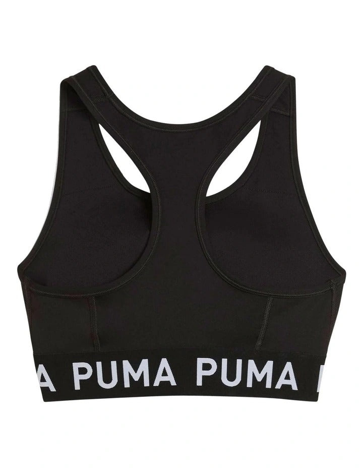 Puma 4Keeps Strong Bra for women with drycell technology, racerback straps, and branded elastic waistband