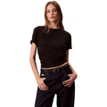 Calvin Klein women’s Pima cotton short sleeve crew neck t-shirt with logo emblem on chest