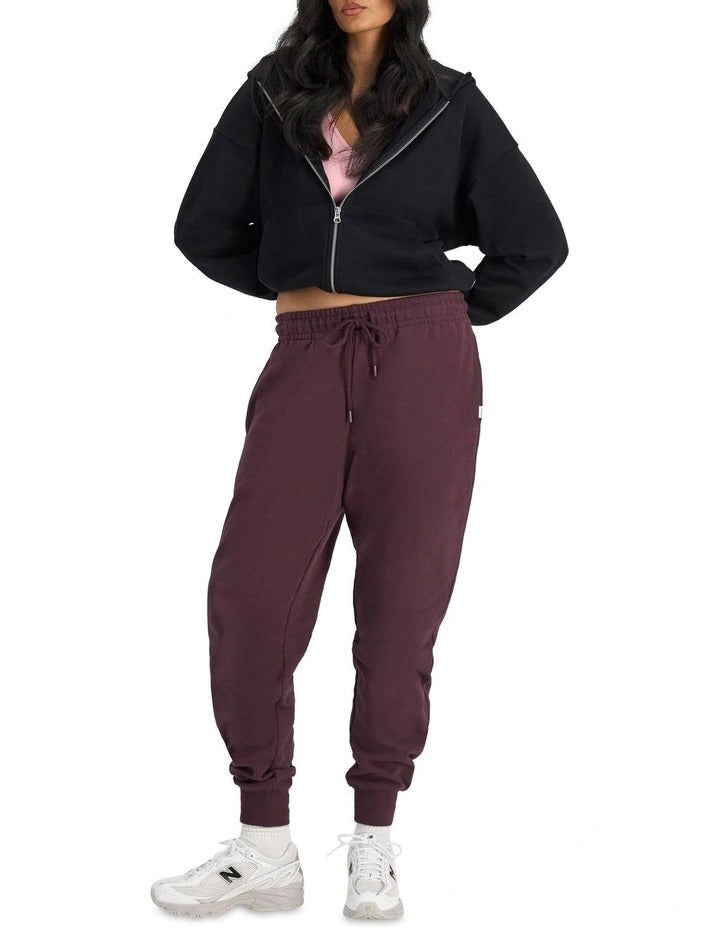 Sweats Cotton Zip Hoodie made from 100% terry cotton with ribbed cuffs, hem, kangaroo pocket, and double-lined hood for casual comfort