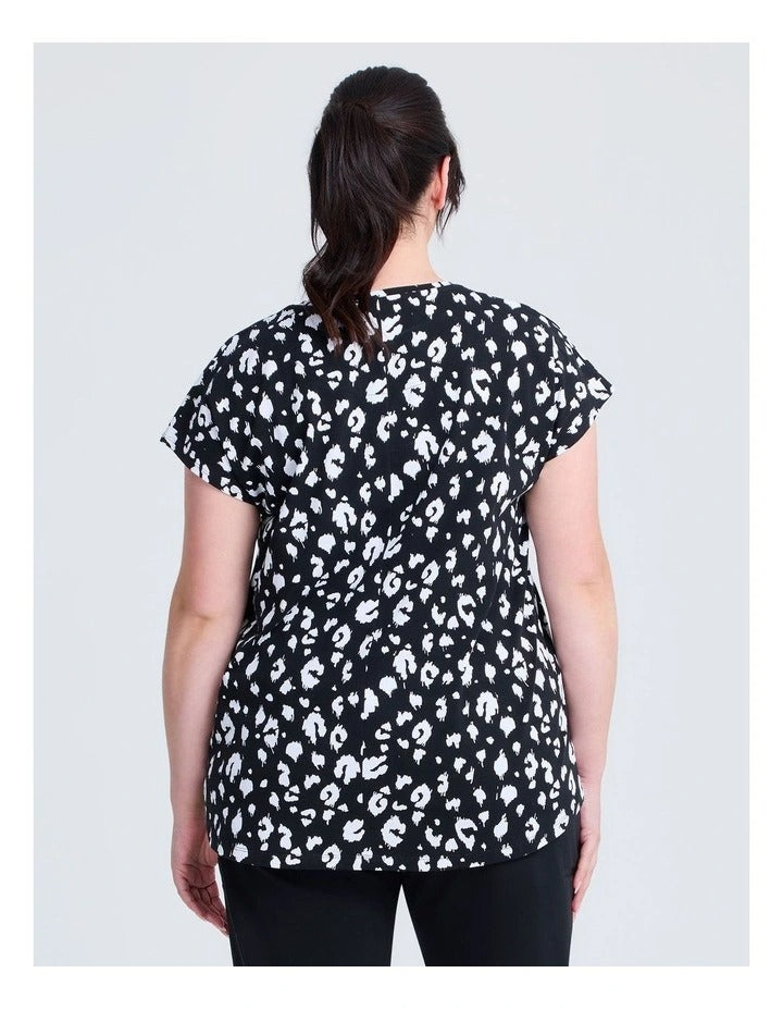 Taking Shape Cotton Active Graphic T-shirt in Print, featuring a fun animal print, round neckline, and rounded hem for a stylish and sporty look.