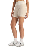 Move Rib Seamless Midi Short with jacquard knit design, wide waistband, stretchy ribbed fabric, and moisture-wicking finish for active comfort