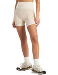 Move Rib Seamless Midi Short with jacquard knit design, wide waistband, stretchy ribbed fabric, and moisture-wicking finish for active comfort