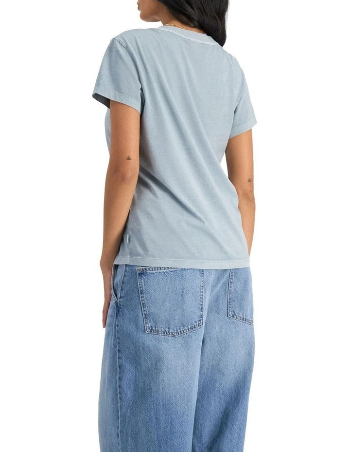 Midweight Crew Tee in soft cotton with classic fit, crew neckline, and breathable jersey fabric for everyday comfort