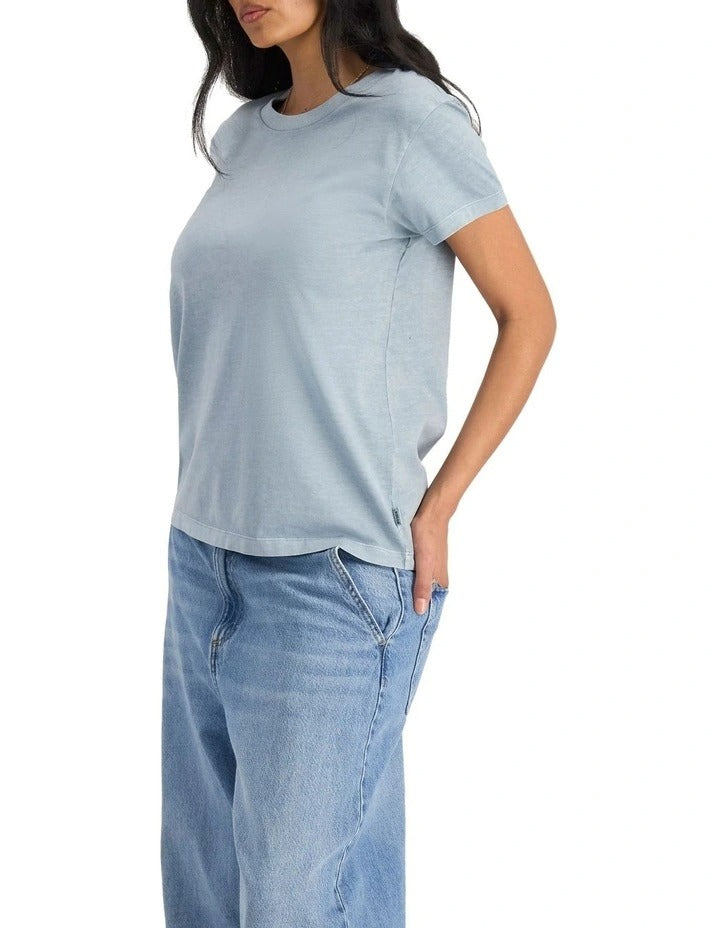 Midweight Crew Tee in soft cotton with classic fit, crew neckline, and breathable jersey fabric for everyday comfort