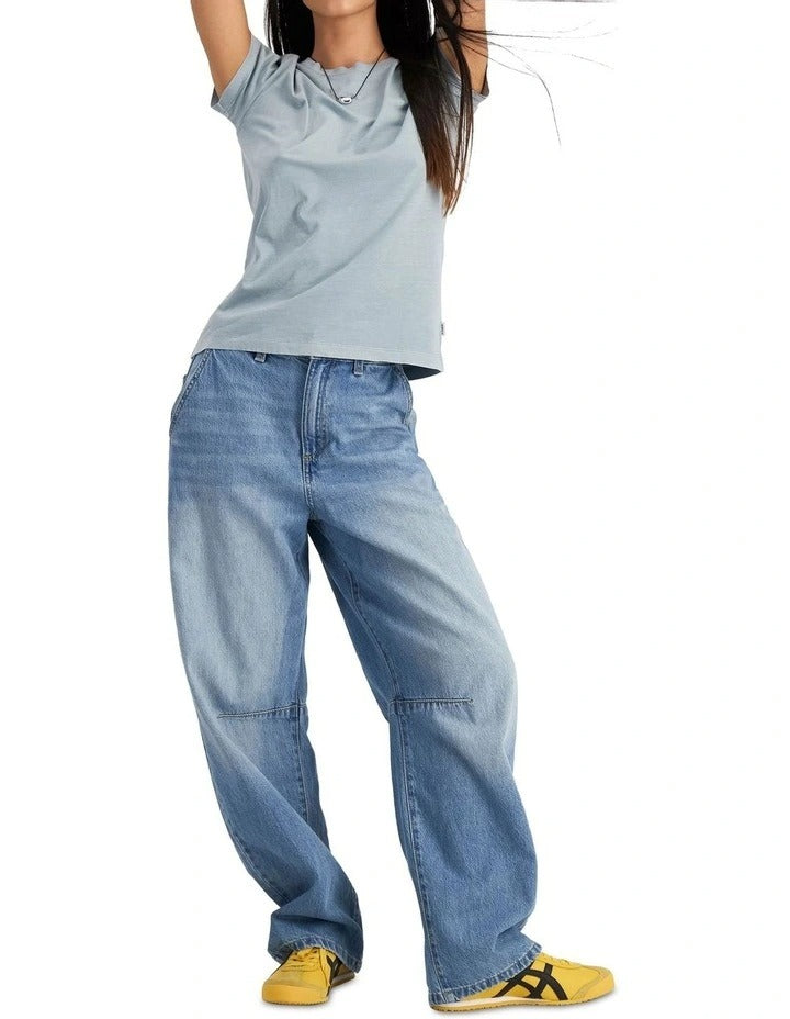 Midweight Crew Tee in soft cotton with classic fit, crew neckline, and breathable jersey fabric for everyday comfort
