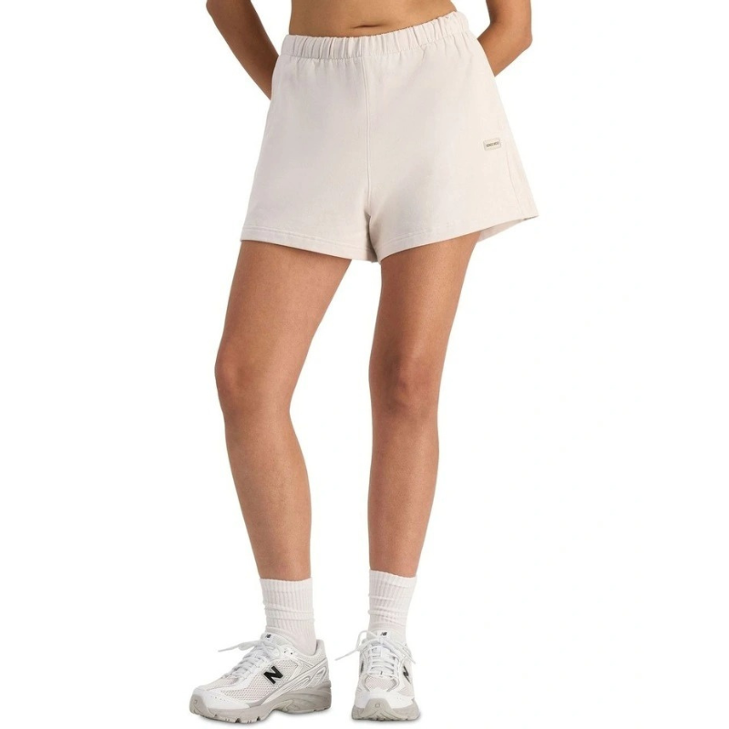 Bonds Move Short with high waist and relaxed fit in soft cotton elastane, casual comfy shorts featuring elastic waistband and drawcords