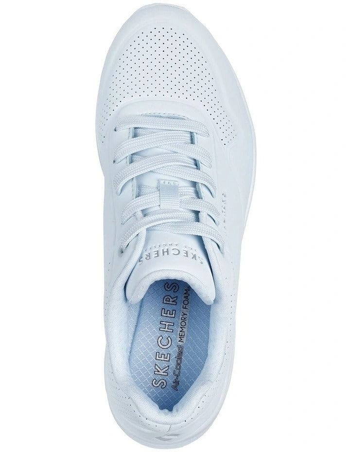Skechers 73690 Uno Stand On Air sneakers in Light Denim with cushioned air-cooled comfort and stylish casual design