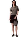 Calvin Klein women’s top in 100% viscose with classic fit and ribbed knit trim – minimalist essential for modern wardrobes
