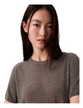 Calvin Klein women’s top in 100% viscose with classic fit and ribbed knit trim – minimalist essential for modern wardrobes