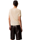 Calvin Klein women’s 100% viscose top with classic fit and ribbed knit trim – minimalist essential in refined style