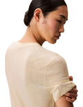 Calvin Klein women’s 100% viscose top with classic fit and ribbed knit trim – minimalist essential in refined style