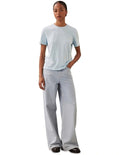 Calvin Klein women’s 100% cotton crew neck t-shirt with short sleeves and logo print on chest