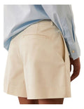 Calvin Klein women’s high rise cotton blend trousers with pressed creases, side seam pockets, and tailored fit