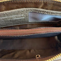 LeatherLuxe Khaki Crocodile-Style Leather Clutch and Shoulder Bag – Elegant Crossbody Handbag for Women
