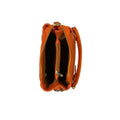 Stylish orange leather handbag for girls by LeatherLuxe – premium shoulder bag with elegant design and fine craftsmanship.