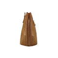 Elegant brown leather clutch bag with detachable shoulder strap, crossbody design, and premium stitching — LeatherLuxe women’s handbag.