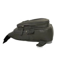 LeatherLuxe grey leather unisex sling bag – premium crossbody shoulder bag with adjustable strap, modern minimalist design, ideal for everyday use.