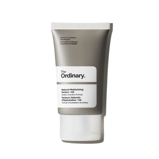 The Ordinary Natural Moisturizing Factors + HA 30mL bottle with moisturizing ingredients for hydration and skin care.
