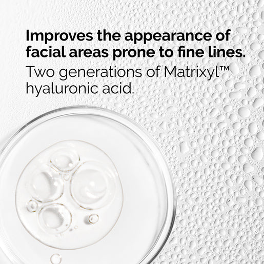 The Ordinary Matrixyl 10% + HA 30mL serum bottle with anti-aging benefits.