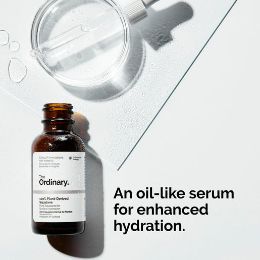 The Ordinary 100% Plant-Derived Squalane 30mL – Hydrating facial oil for soft, smooth skin
