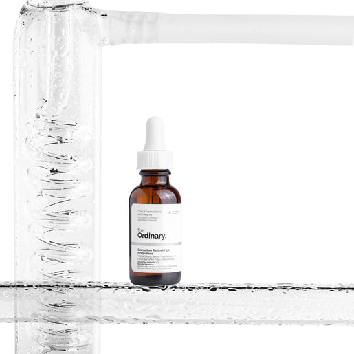 The Ordinary Granactive Retinoid 5% in Squalane 30mL bottle with clear label and dropper.