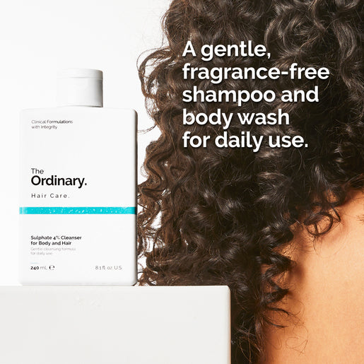 The Ordinary Sulphate 4% Cleanser for Body and Hair 240mL, nourishing formula for clean and healthy hair and skin.