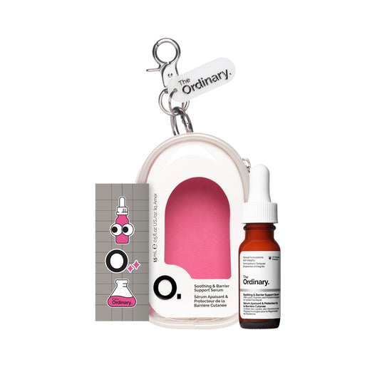 Close-up of The Ordinary Soothing Bar Serum mini bottles