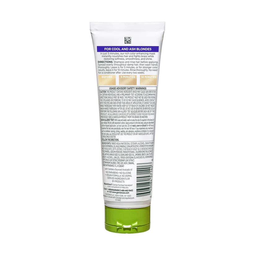 Garnier Nutrisse Color Reviver 5-Min Color Mask Cool Blonde 125ml for instant blonde hair refresh and shine
