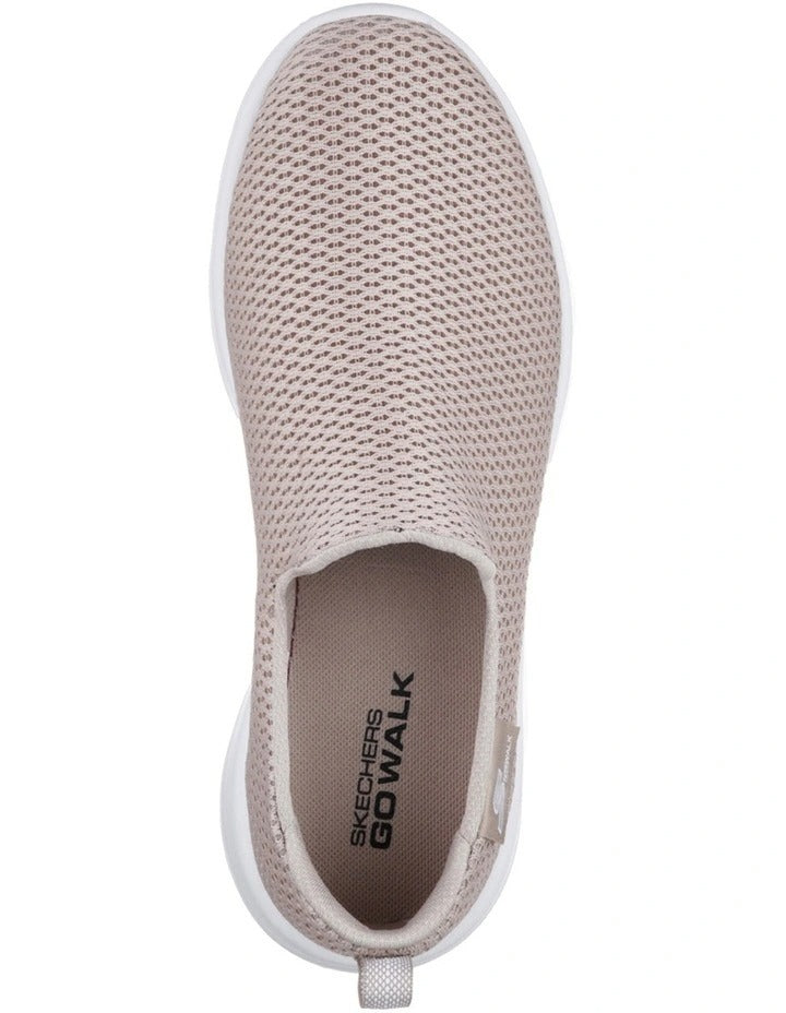 Skechers GOwalk Joy Slip-On Sneaker in Taupe - lightweight cushioned walking shoes for women
