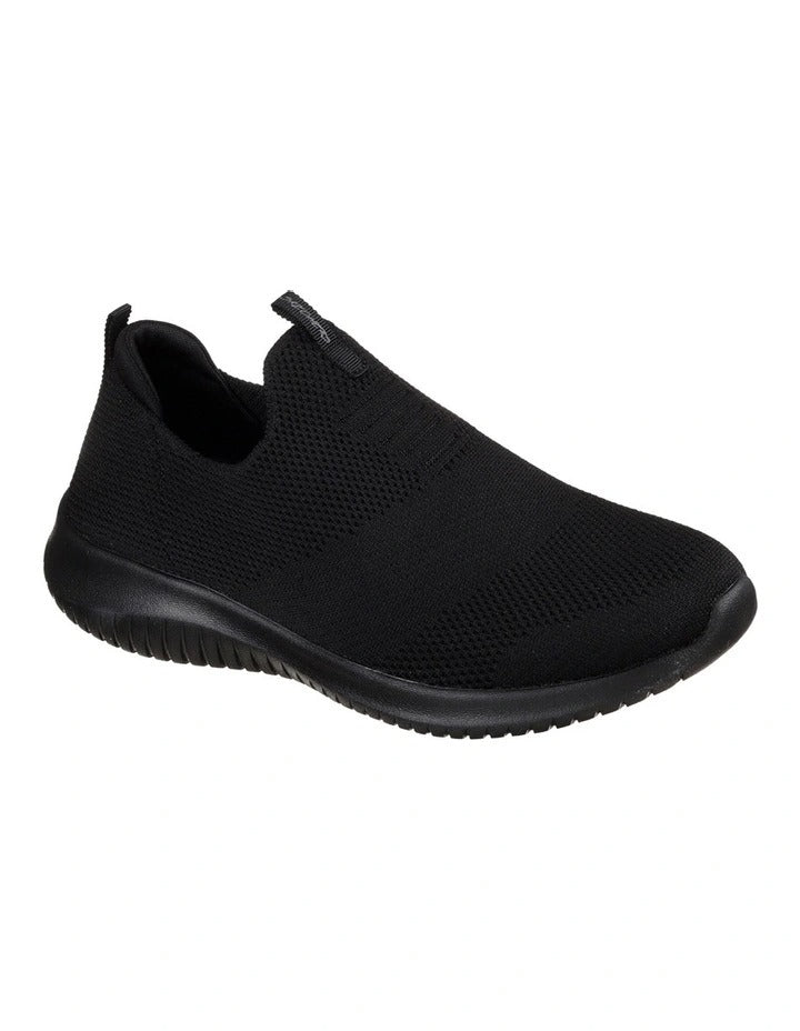 Skechers Ultra Flex First Take Slip-on Sneaker in Black - lightweight breathable slip-on shoes for women